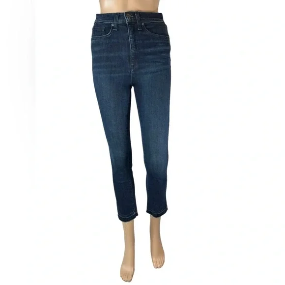 VERONICA BEARD Womens Jeans Carly “11 Kick Flare In Midnight Stretch Size 24 - Picture 3 of 14